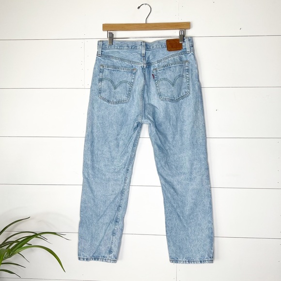 Levi’s 501 Cropped Straight Leg Jeans Montgomery Baked Light Wash - Picture 2 of 8